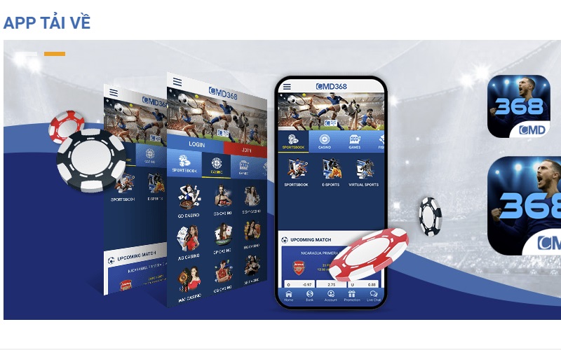 Chơi casino bằng di động CMD368